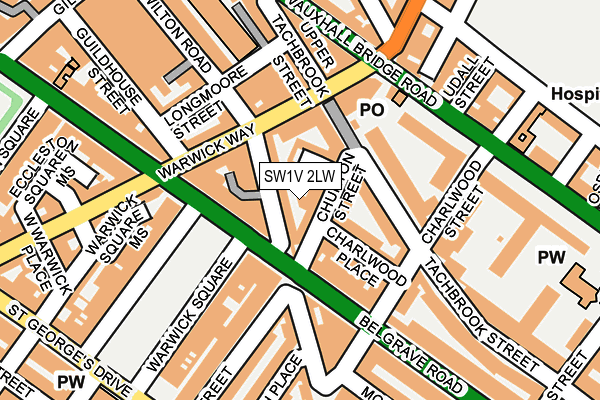 SW1V 2LW map - OS OpenMap – Local (Ordnance Survey)
