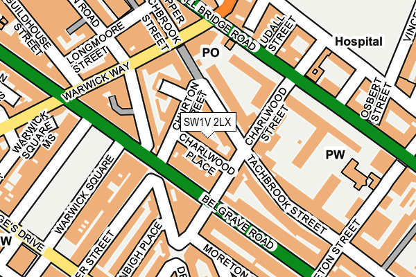 SW1V 2LX map - OS OpenMap – Local (Ordnance Survey)