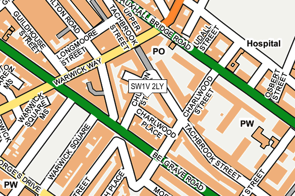 SW1V 2LY map - OS OpenMap – Local (Ordnance Survey)