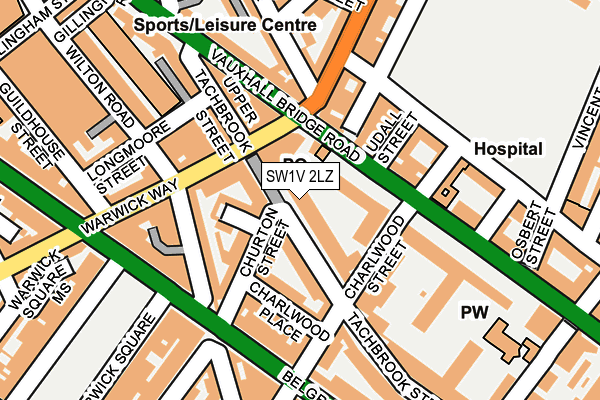 SW1V 2LZ map - OS OpenMap – Local (Ordnance Survey)