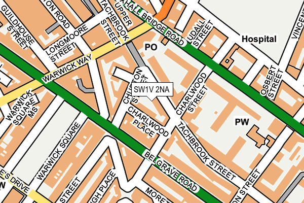 SW1V 2NA map - OS OpenMap – Local (Ordnance Survey)