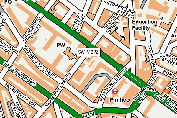 SW1V 2PZ map - OS OpenMap – Local (Ordnance Survey)