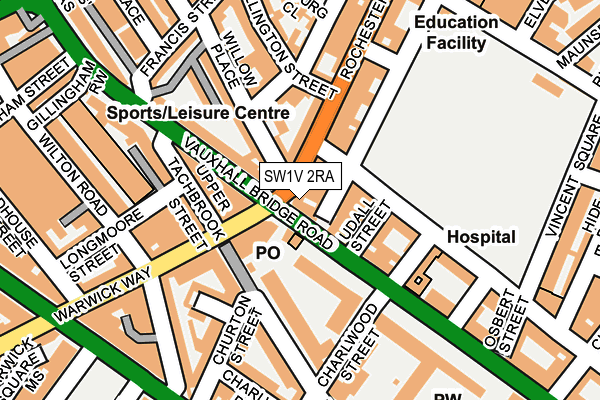 SW1V 2RA map - OS OpenMap – Local (Ordnance Survey)