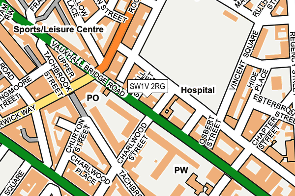 SW1V 2RG map - OS OpenMap – Local (Ordnance Survey)