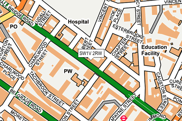 SW1V 2RW map - OS OpenMap – Local (Ordnance Survey)