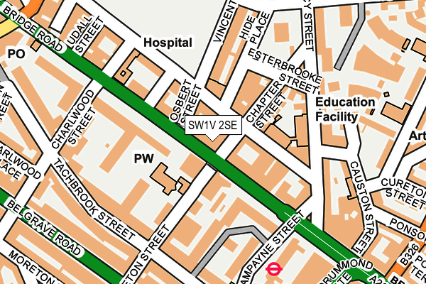 SW1V 2SE map - OS OpenMap – Local (Ordnance Survey)