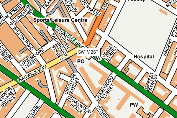 SW1V 2ST map - OS OpenMap – Local (Ordnance Survey)