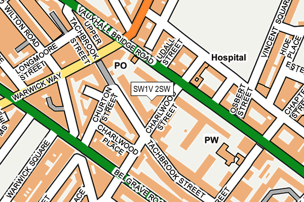 SW1V 2SW map - OS OpenMap – Local (Ordnance Survey)