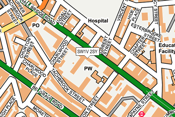 SW1V 2SY map - OS OpenMap – Local (Ordnance Survey)
