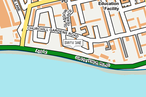 SW1V 3AE map - OS OpenMap – Local (Ordnance Survey)