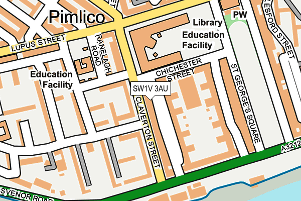 SW1V 3AU map - OS OpenMap – Local (Ordnance Survey)