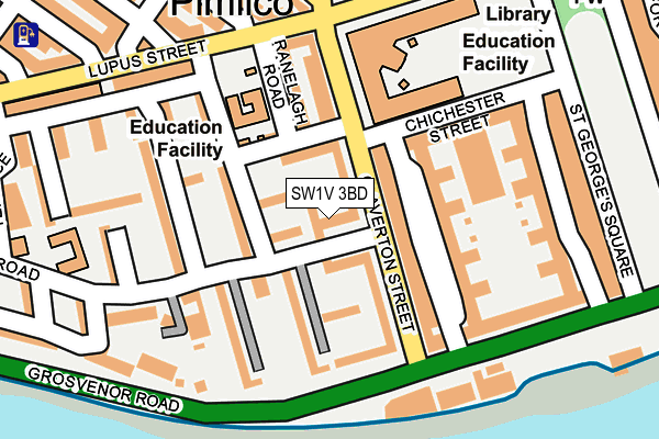 SW1V 3BD map - OS OpenMap – Local (Ordnance Survey)