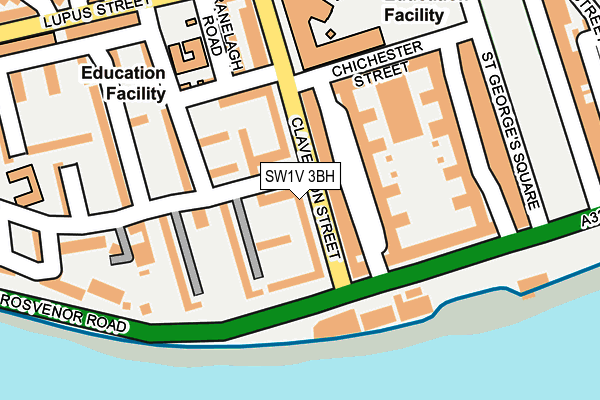 SW1V 3BH map - OS OpenMap – Local (Ordnance Survey)