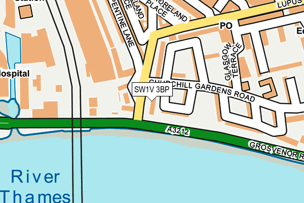 SW1V 3BP map - OS OpenMap – Local (Ordnance Survey)