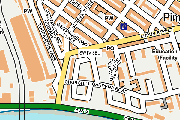 SW1V 3BU map - OS OpenMap – Local (Ordnance Survey)