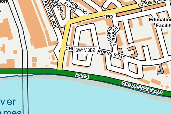 SW1V 3BZ map - OS OpenMap – Local (Ordnance Survey)