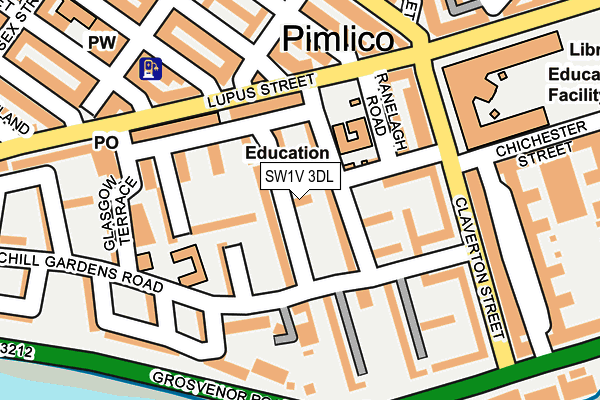 SW1V 3DL map - OS OpenMap – Local (Ordnance Survey)