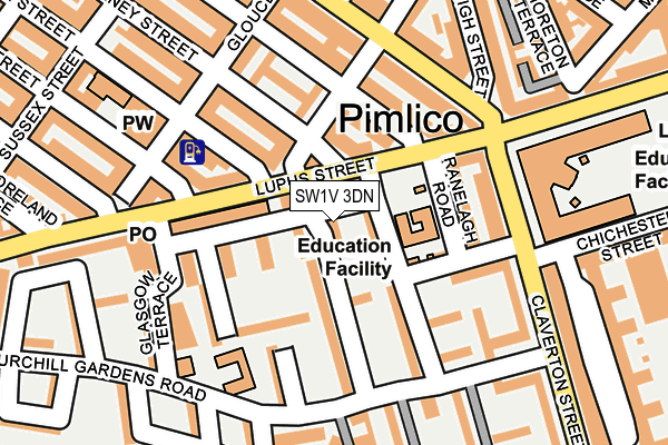 SW1V 3DN map - OS OpenMap – Local (Ordnance Survey)