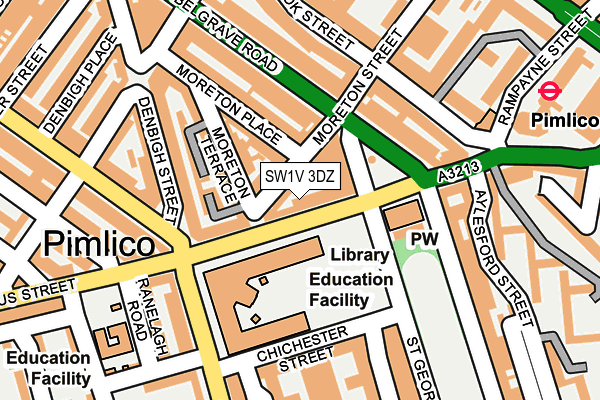 SW1V 3DZ map - OS OpenMap – Local (Ordnance Survey)