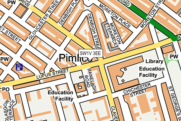 SW1V 3EE map - OS OpenMap – Local (Ordnance Survey)