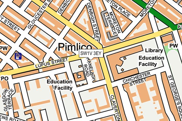 SW1V 3EY map - OS OpenMap – Local (Ordnance Survey)