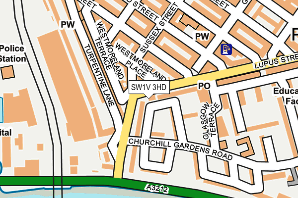 SW1V 3HD map - OS OpenMap – Local (Ordnance Survey)