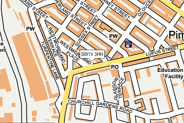 SW1V 3HH map - OS OpenMap – Local (Ordnance Survey)