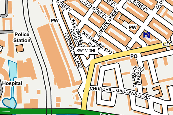SW1V 3HL map - OS OpenMap – Local (Ordnance Survey)