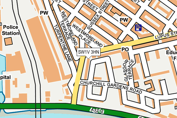 SW1V 3HN map - OS OpenMap – Local (Ordnance Survey)