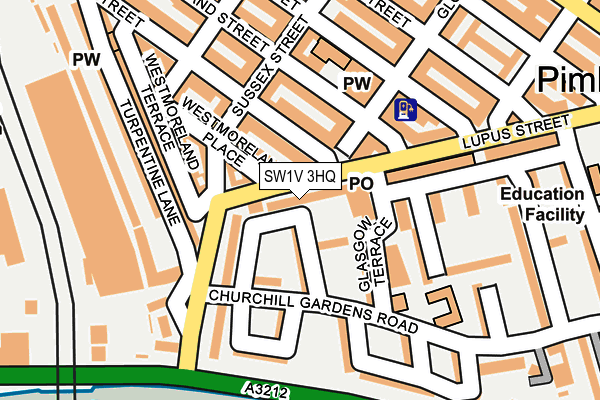 SW1V 3HQ map - OS OpenMap – Local (Ordnance Survey)