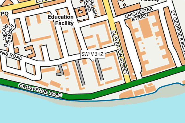 SW1V 3HZ map - OS OpenMap – Local (Ordnance Survey)