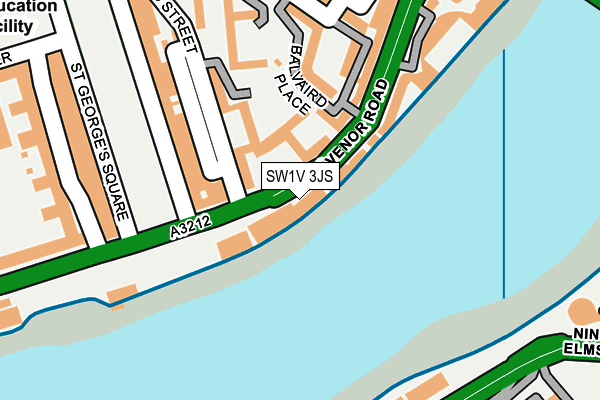 SW1V 3JS map - OS OpenMap – Local (Ordnance Survey)