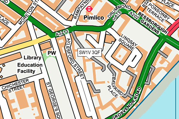 SW1V 3QF map - OS OpenMap – Local (Ordnance Survey)