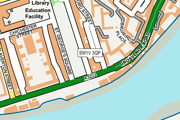 SW1V 3QP map - OS OpenMap – Local (Ordnance Survey)