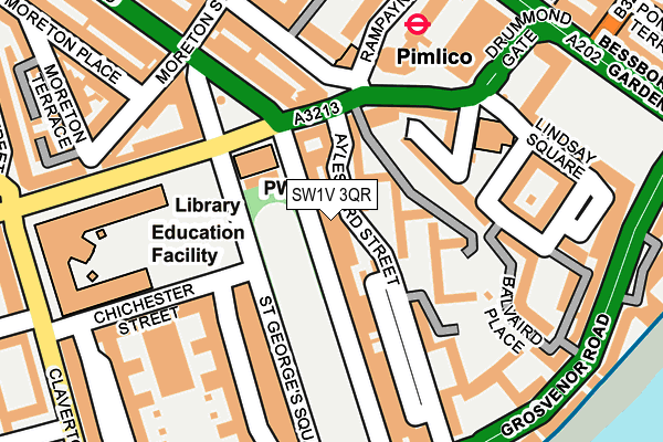 SW1V 3QR map - OS OpenMap – Local (Ordnance Survey)
