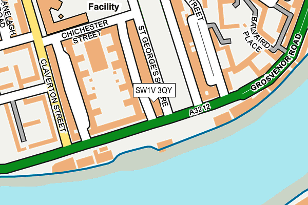 SW1V 3QY map - OS OpenMap – Local (Ordnance Survey)