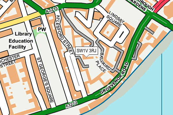 SW1V 3RJ map - OS OpenMap – Local (Ordnance Survey)
