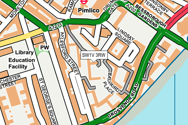 SW1V 3RW map - OS OpenMap – Local (Ordnance Survey)