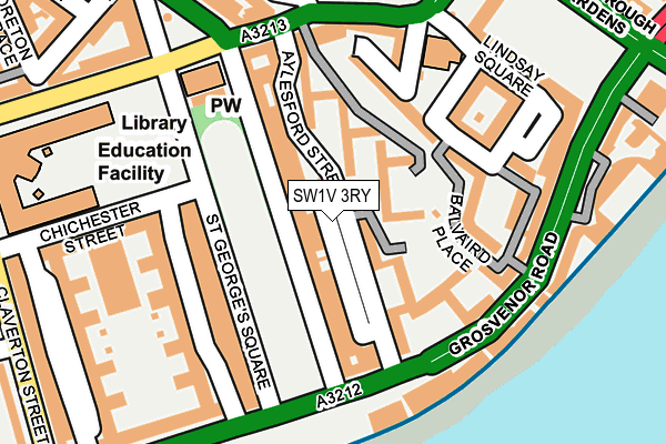 SW1V 3RY map - OS OpenMap – Local (Ordnance Survey)