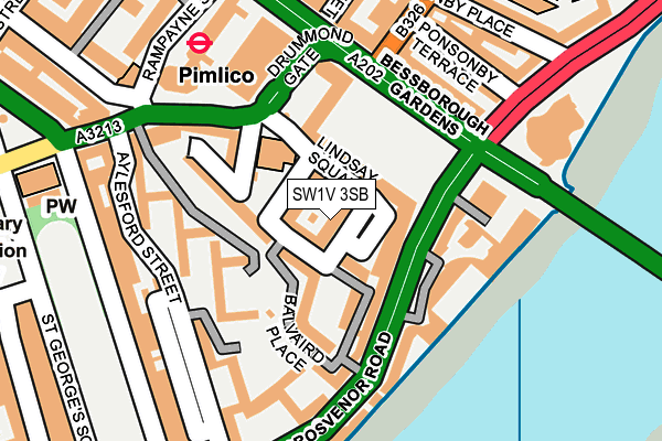 SW1V 3SB map - OS OpenMap – Local (Ordnance Survey)