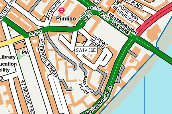 SW1V 3SE map - OS OpenMap – Local (Ordnance Survey)