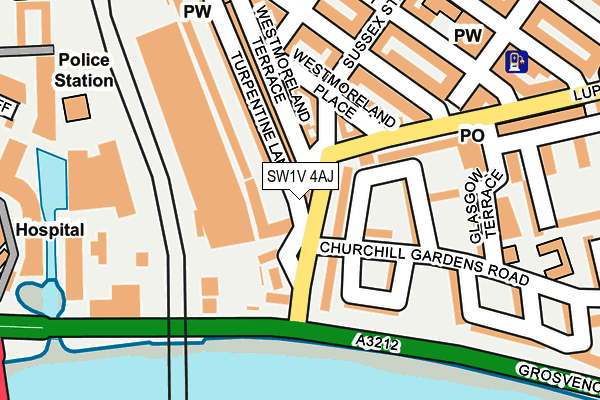SW1V 4AJ map - OS OpenMap – Local (Ordnance Survey)