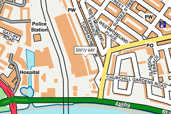 SW1V 4AY map - OS OpenMap – Local (Ordnance Survey)