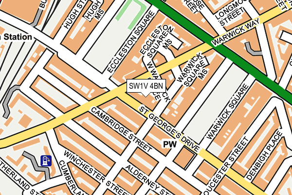 SW1V 4BN map - OS OpenMap – Local (Ordnance Survey)
