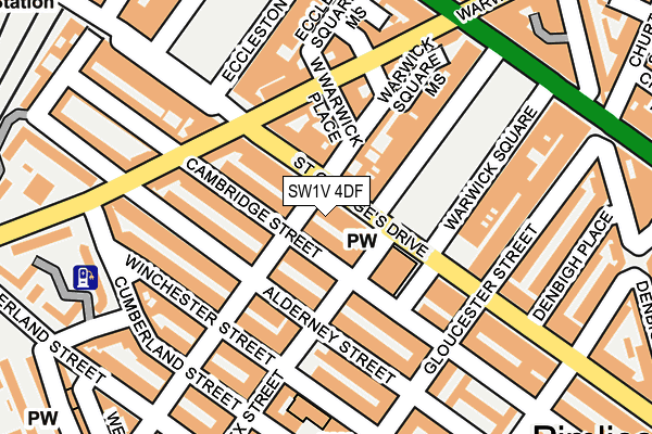 SW1V 4DF map - OS OpenMap – Local (Ordnance Survey)