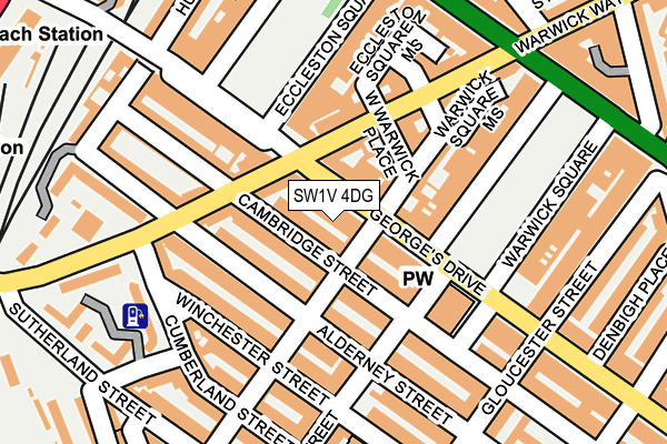 SW1V 4DG map - OS OpenMap – Local (Ordnance Survey)