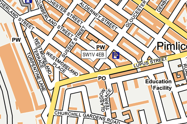 SW1V 4EB map - OS OpenMap – Local (Ordnance Survey)