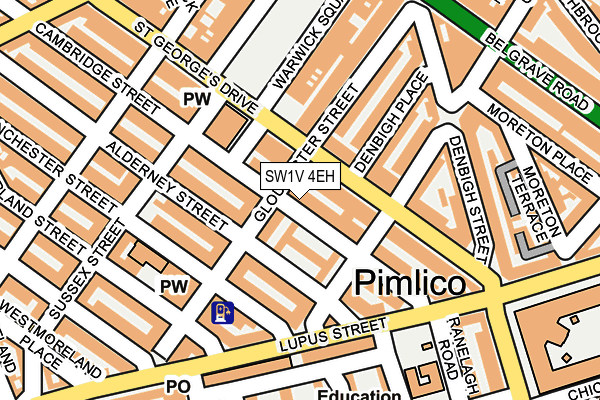 SW1V 4EH map - OS OpenMap – Local (Ordnance Survey)