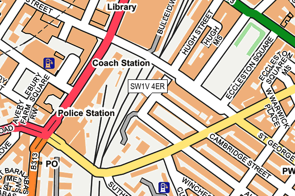 SW1V 4ER map - OS OpenMap – Local (Ordnance Survey)
