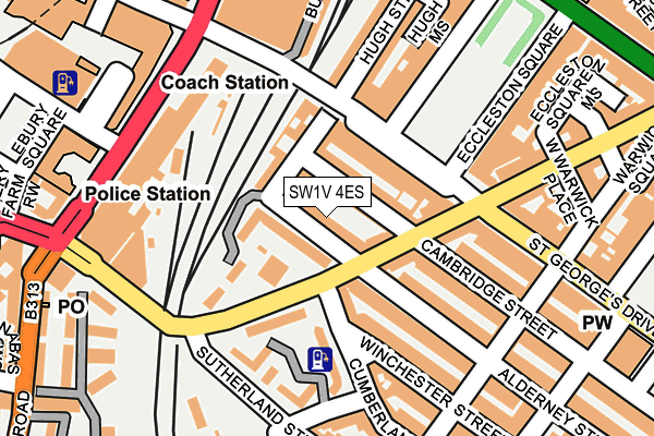 SW1V 4ES map - OS OpenMap – Local (Ordnance Survey)